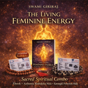 Rudraksha Karungali Mala Set | Meditation Prayer Beads | Spiritual Protection (Ebook Included)